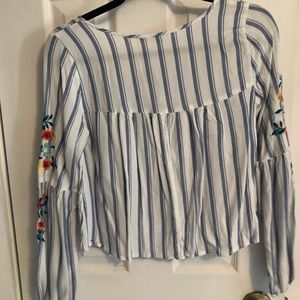 Embroidered crop top